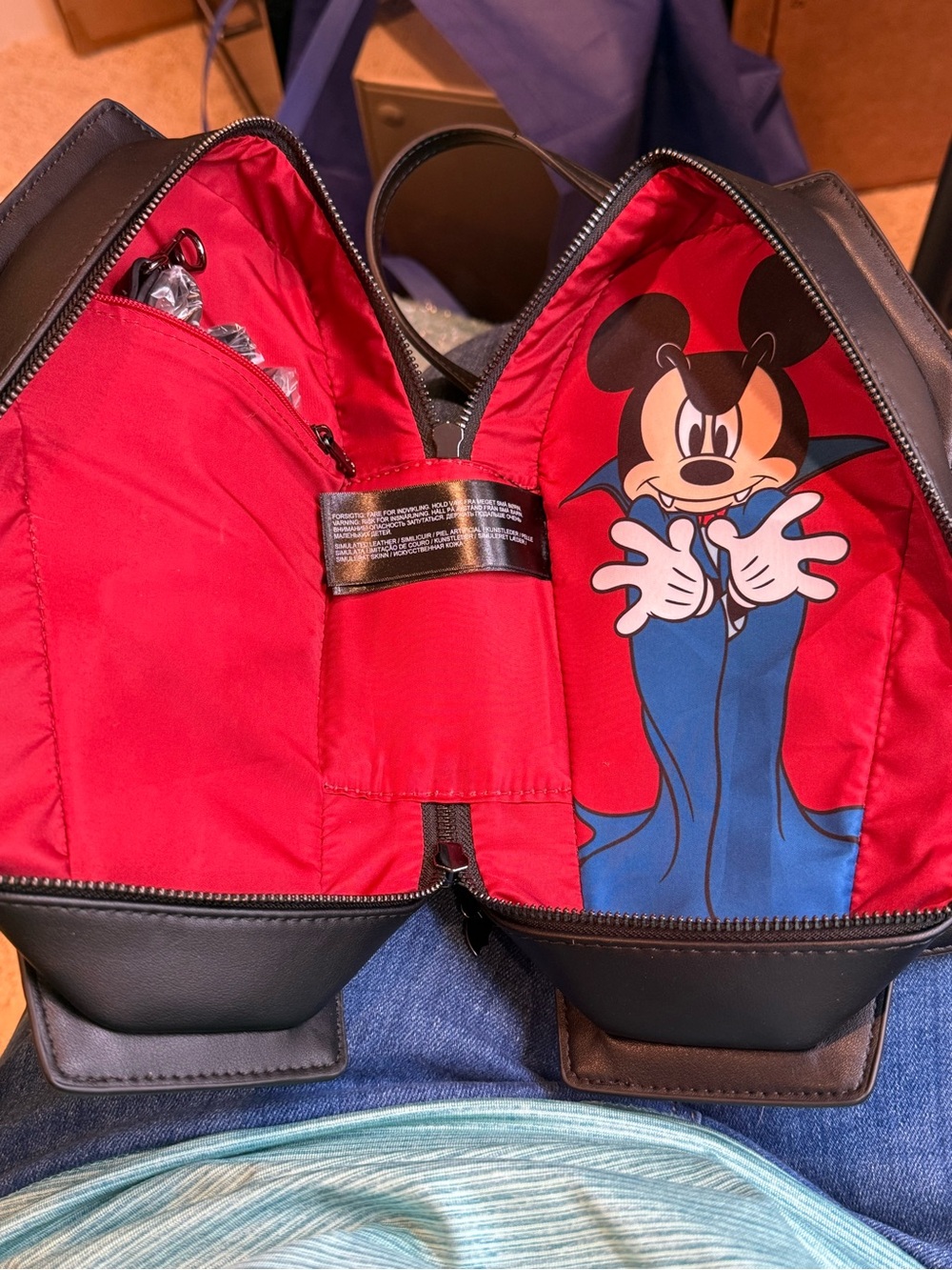Loungefly Disney EXCLUSIVE COUNT MICKEY COFFIN Convertible Crossbody NEW - Picture 8 of 8